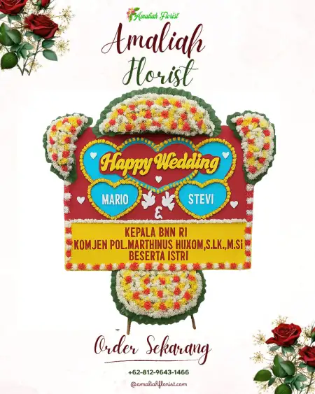 Papan Bunga Pernikahan Mungkung